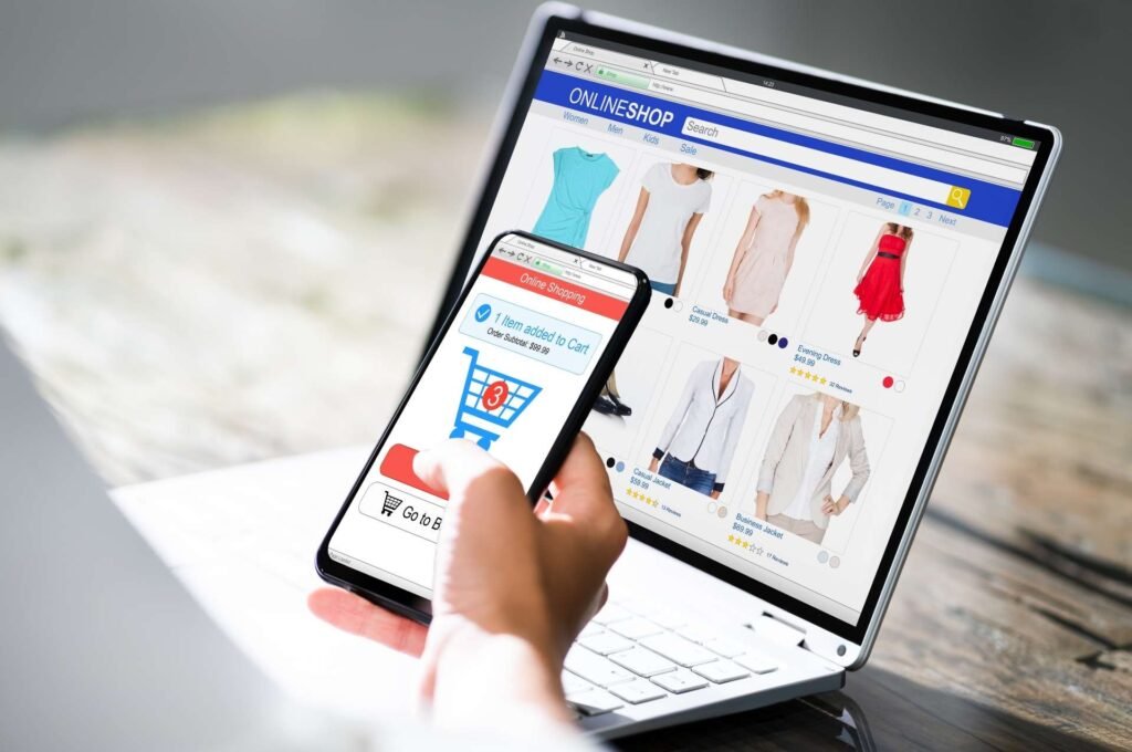 Custom e-commerce website design layout created for online shop branding